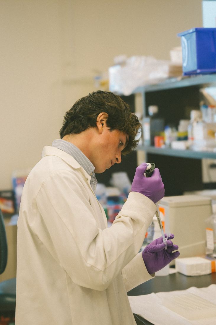 pipetting at the bench